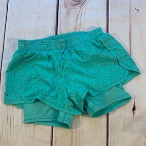Teal gym shorts
